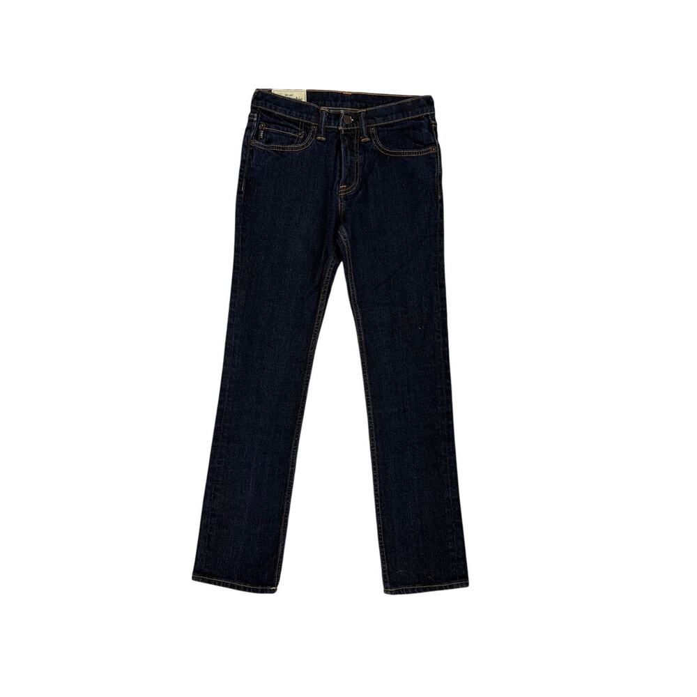Abercrombie Kids The AF Straight Skinny Dark Wash Denim Blue Jeans Youth 14